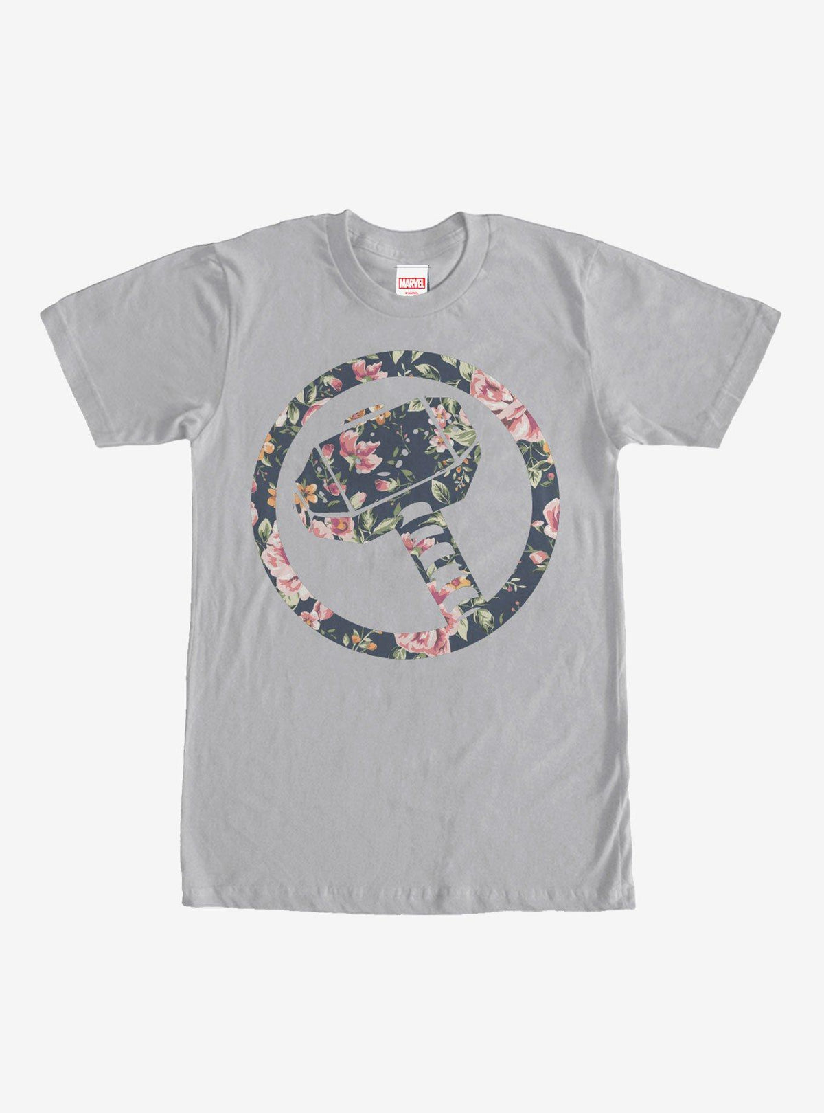Marvel Hammer Thor Floral Print T-Shirt