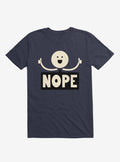 Thumbs Up Face Nope Sign Navy Blue T Shirt T Shirt Trending US