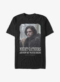 Game Of Thrones Jon Snow Night Watch Begins T Shirt T Shirt Viral TikTok Limited Drop Feel