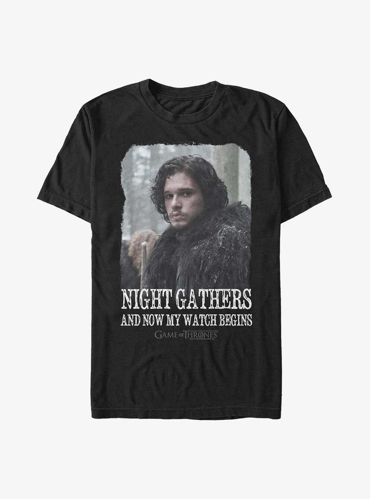 Game Of Thrones Jon Snow Night Watch Begins T Shirt T Shirt Viral TikTok Limited Drop Feel