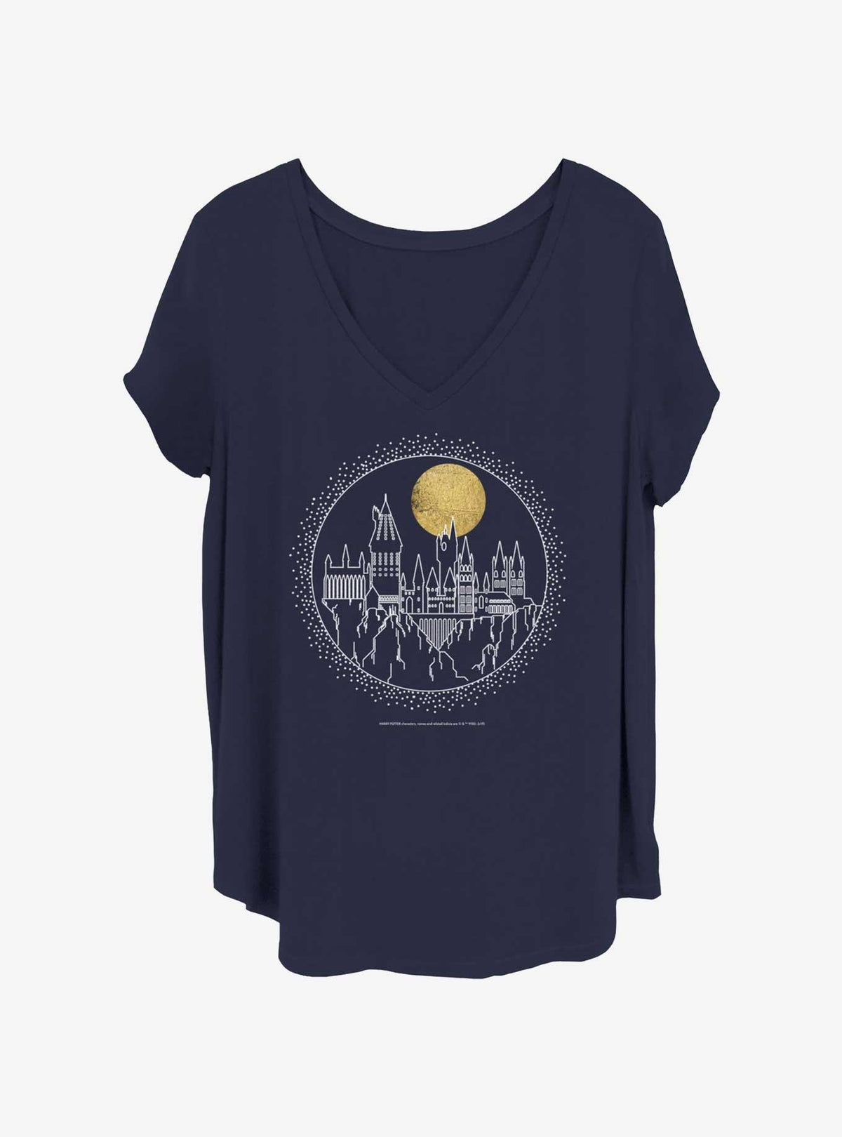 Hogwarts Line Art Girls T Shirt Plus Size T Shirt Trending US