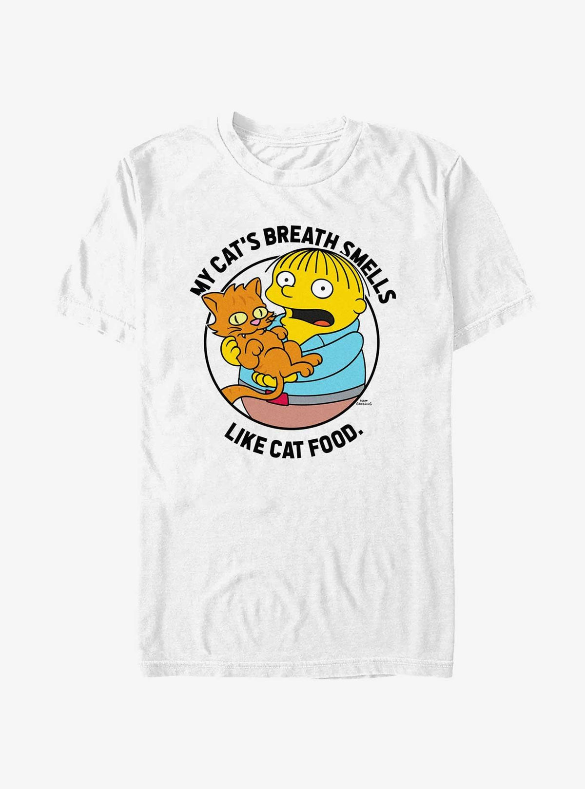 The Simpsons My Cat S Breath Smells Like Cat Food T Shirt T Shirt Comfort Fit Funny Gift