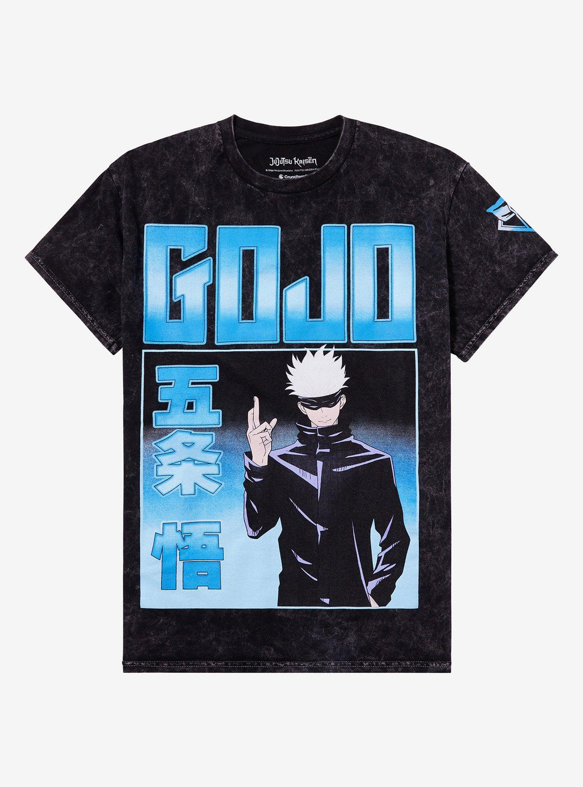 Jujutsu Kaisen Gojo Jumbo Print Dark Wash Boyfriend Fit Girls TShirt T-Shirt | Premium Graphic | Great For Christmas Season