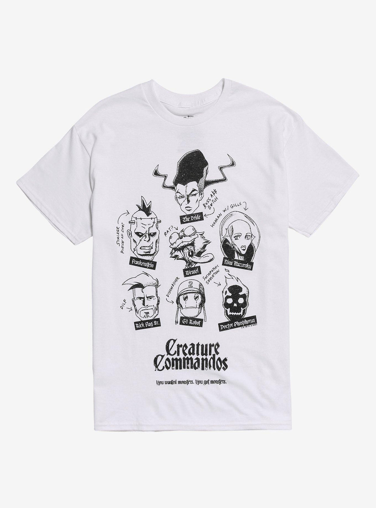 DC Comics Creature Commandos Character Heads TShirt T-Shirt | Fan Favorite Artwork | Top Pick For Gifting