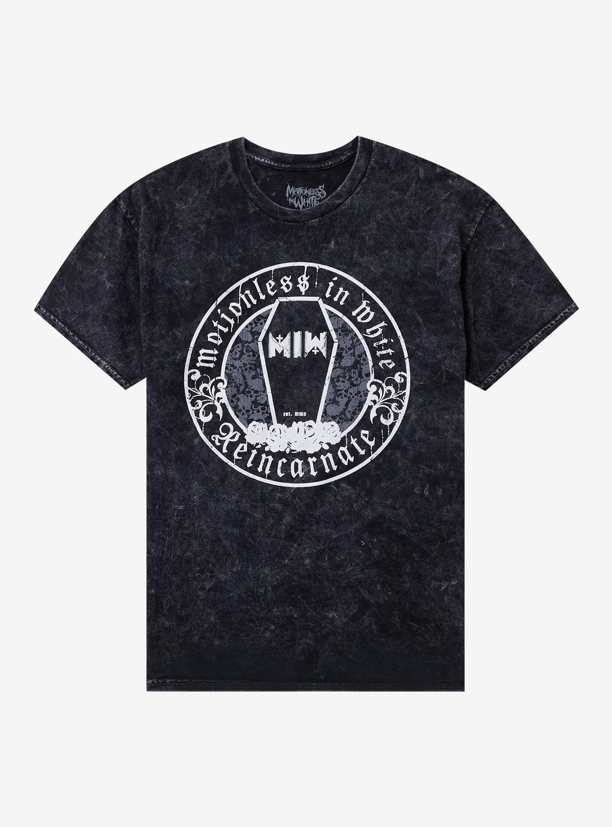 Motionless In White Reincarnate Mineral Wash TShirt T-Shirt | Holiday Edition | Trending Festive Apparel