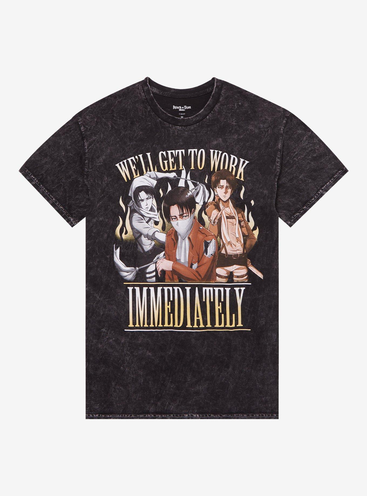 Attack On Titan Levi Cleaning Dark Wash Girls TShirt T-Shirt | Seasonal Must-Have | Perfect For Daily Wear