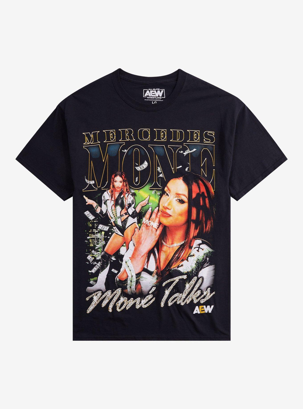 All Elite Wrestling Mercedes Mone Mone Talks TShirt T-Shirt | Vintage Christmas Look | Trending Festive Apparel