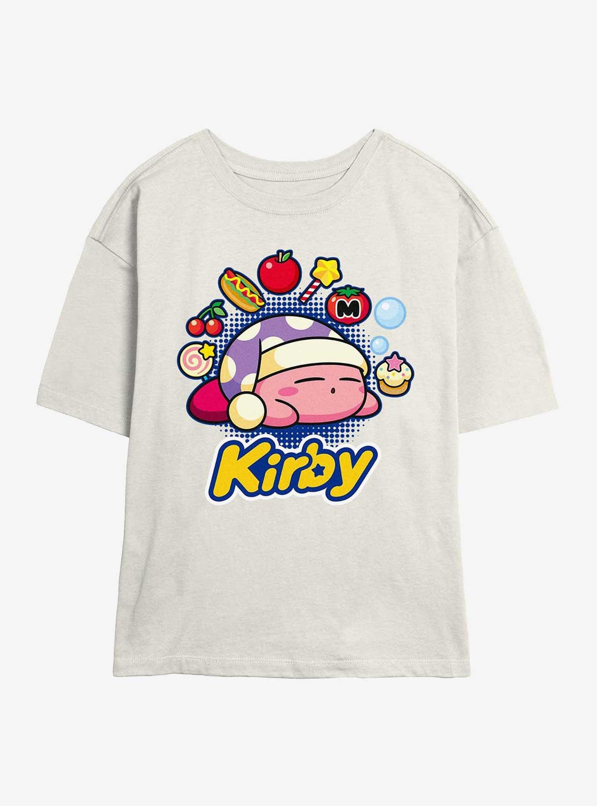 Kirby Dreaming Food Girls Skimmer T Shirt T Shirt Viral Gift Ready