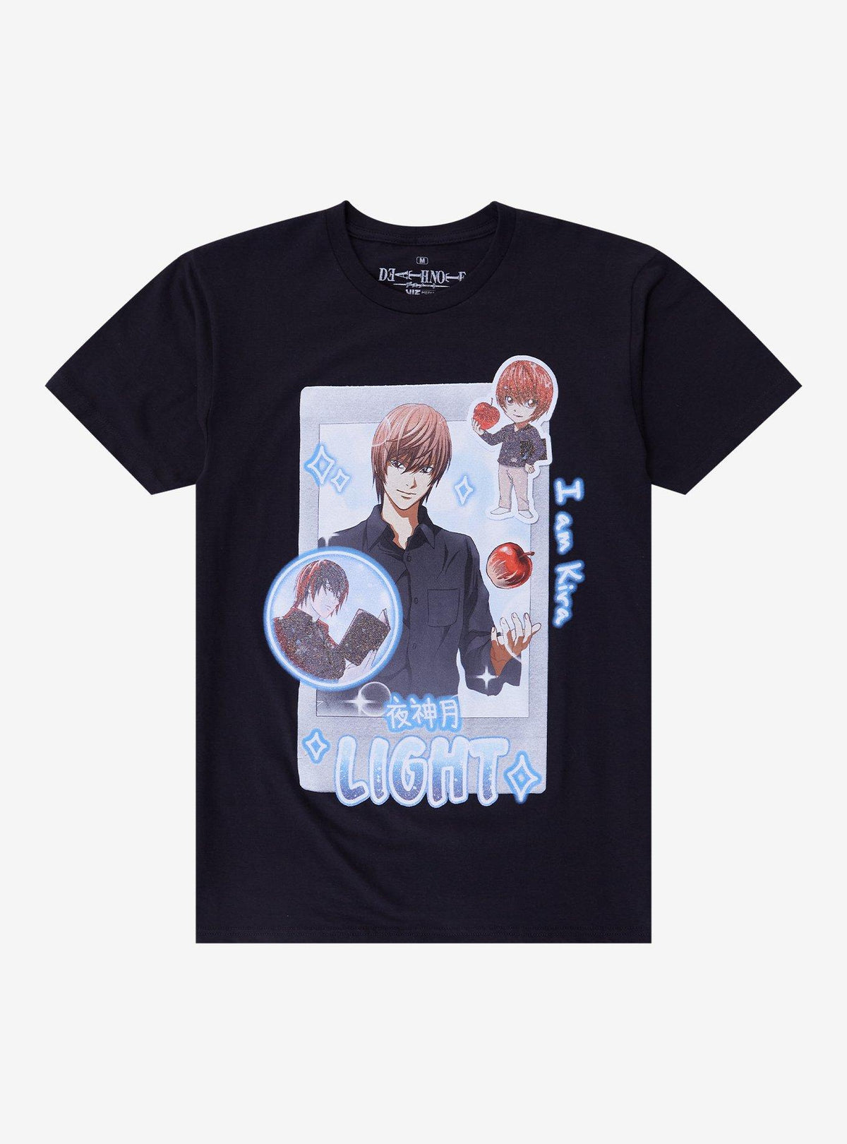 Death Note Light Chibi Glitter TShirt T-Shirt | High-Quality Print | Trending Festive Apparel