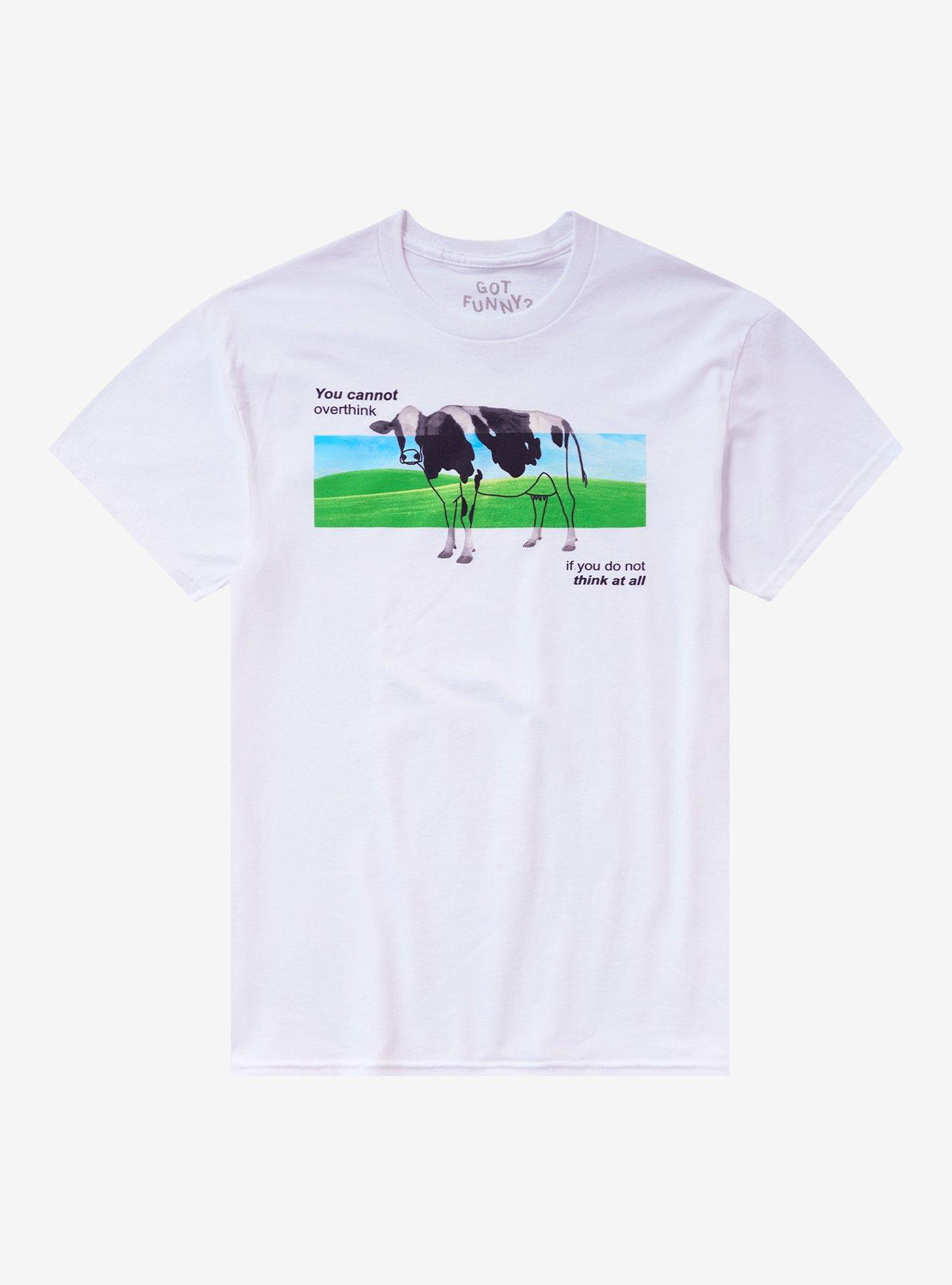 You Cannot Overthink Cow TShirt By Got Funny T-Shirt | Holiday Edition | Perfect For Daily Wear