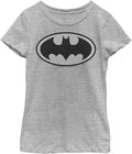 Comics Bros Unisex Child Batman Basic Logo Girls Short Sleeve Tee T Shirt Athletic Heather Medium Us T Shirt Premium Pri