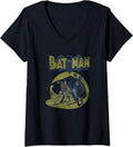Comics Batman Robin Comic Cover Vintage Poster V Neck Apparel Minimal Style