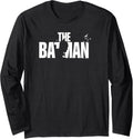 The Batman Rain Text Silhouette Long Sleeve Apparel Gift Ready