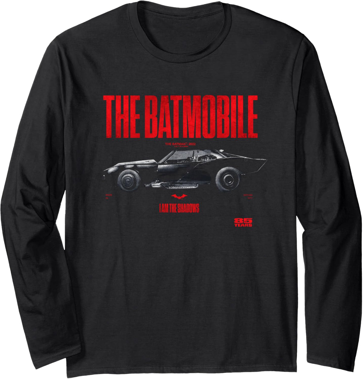 Batman Batmobile 85th Anniversary Long Sleeve Apparel Premium Print