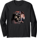 Batman Arkham City Dark Knight Gargoyle Perch Moon Cover Long Sleeve Apparel Everyday Wear