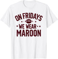 Womens Maroon Football Shirts For Men Friday Football Spirit Jersey 189