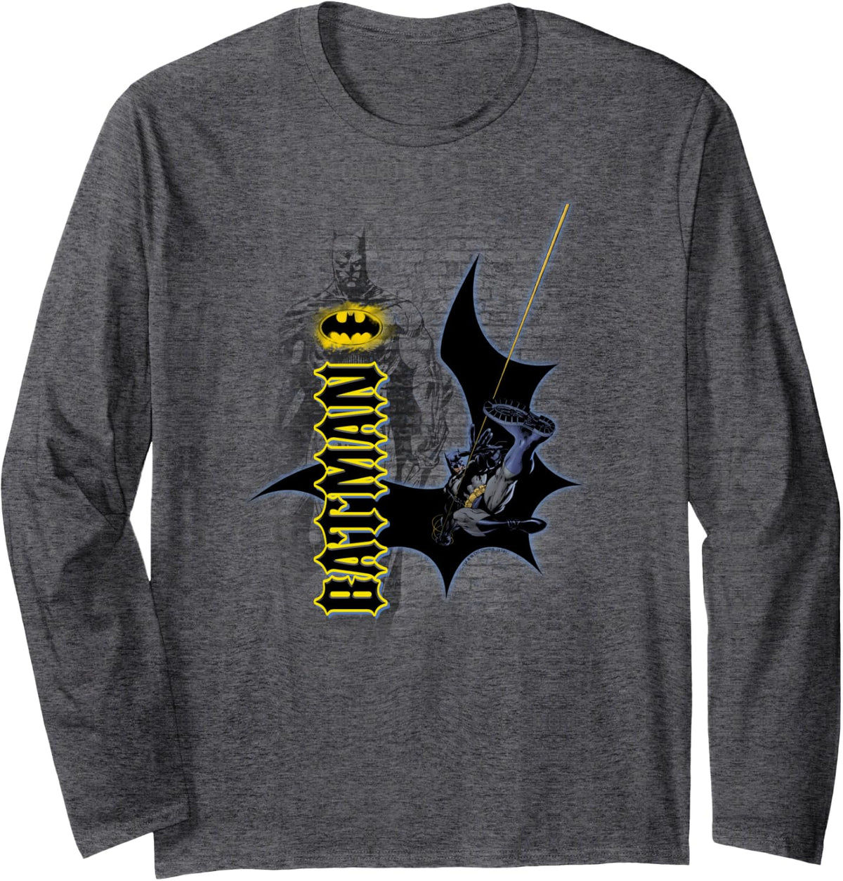 Batman Swing Into Action Longsleeve T Shirt Long Sleeve T Shirt Premium Print