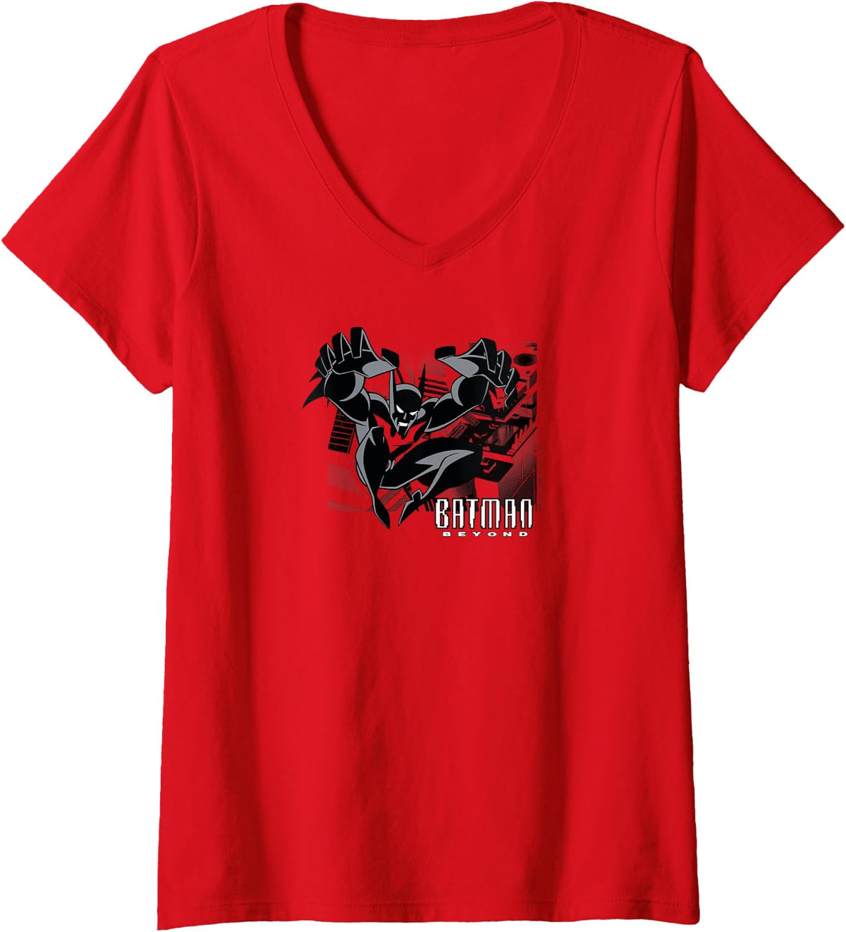 Womens Batman Beyond City Jump V Neck Apparel Gift Ready