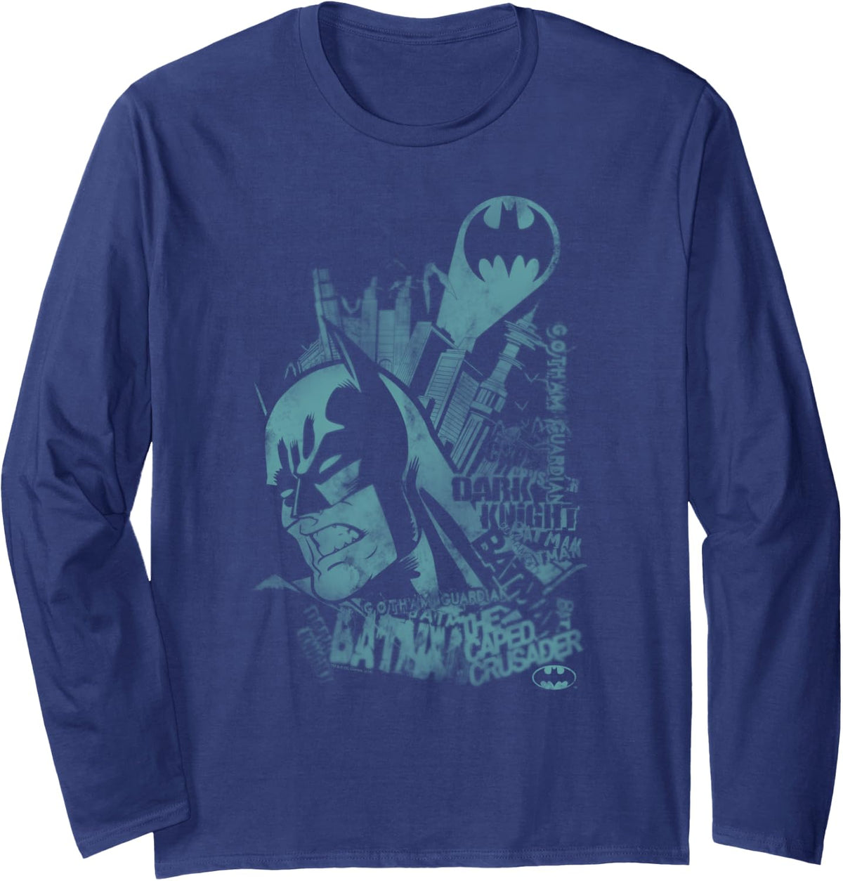 Batman Gritted Teeth Long Sleeve T Shirt Minimal Style