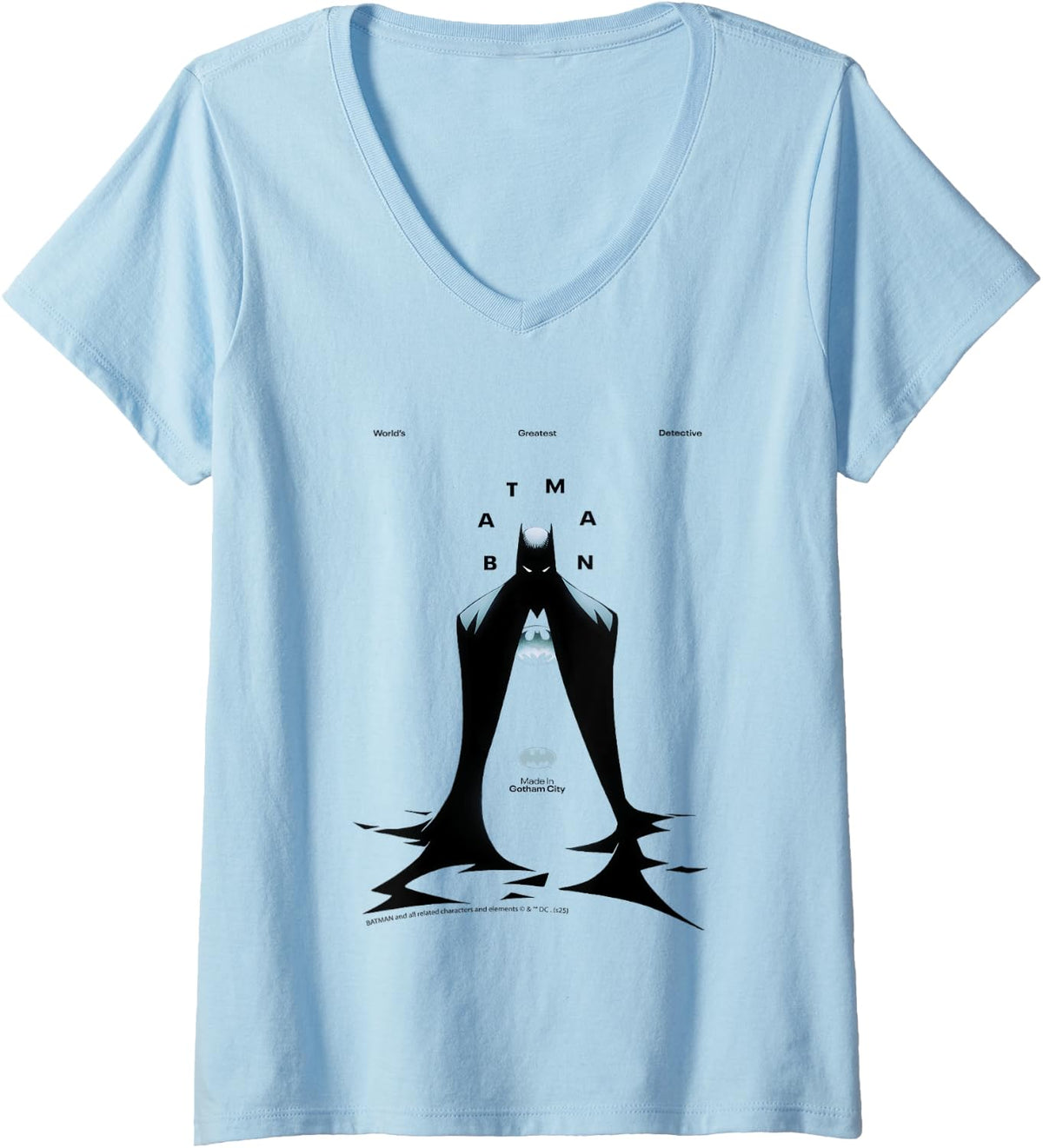 Womens The Dark Knight Gotham City Vigilante V Neck Apparel Premium Print