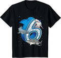 Kids 6th Birthday Boys Shark 6 years Old Ocean Shark Birthday Design 24