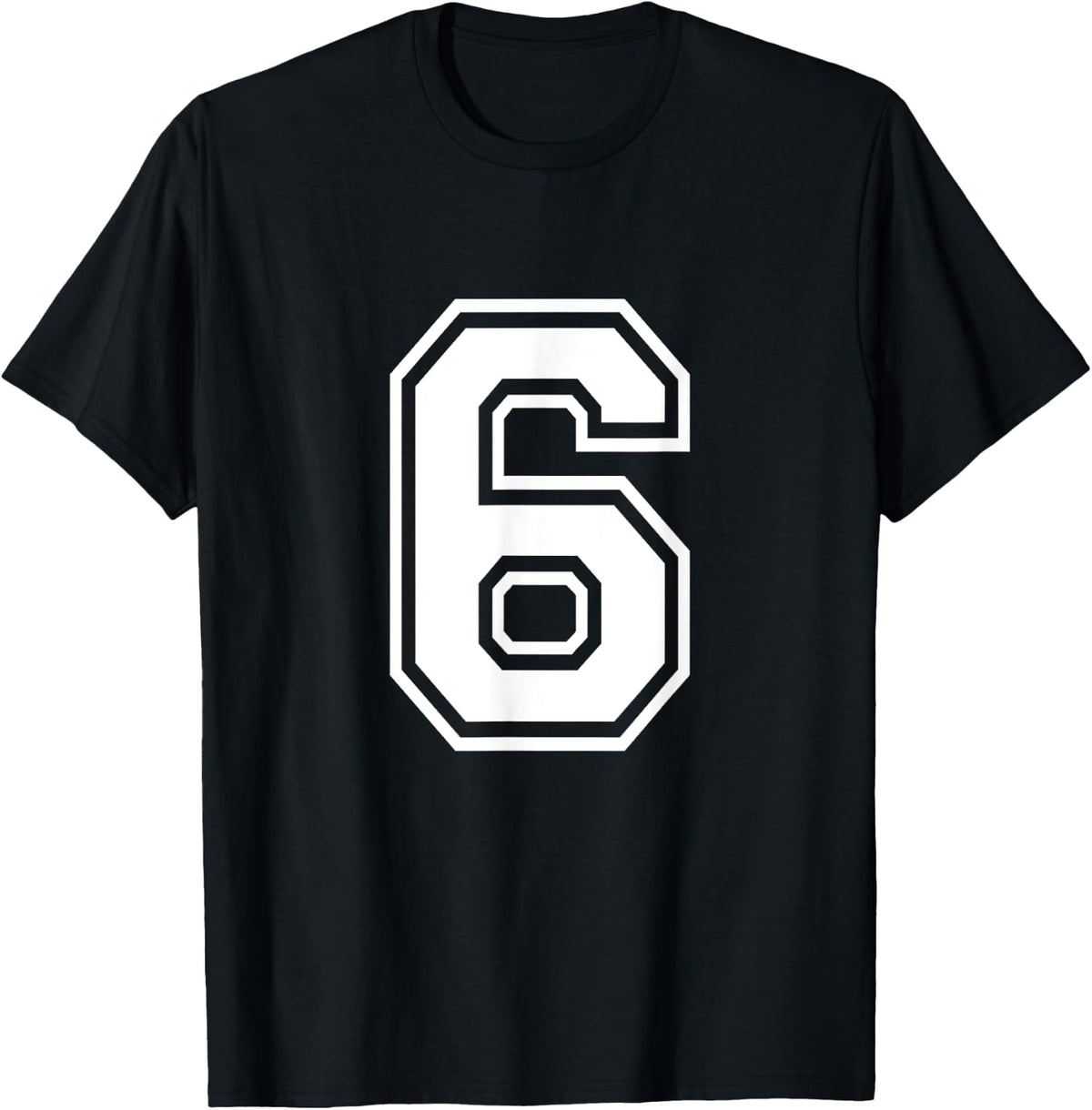 Number 6 T Shirt Birthday Varsity Sports Team Jersey 260