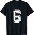 Number 6 Varsity Sports Team Jersey 6th Birthday 6 Years 188