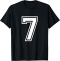 Number 7 T Shirt Birthday Varsity Sports Team Jersey 12