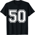 Number 50 Varsity Sports Team Jersey 50th Birthday 50 Years 69