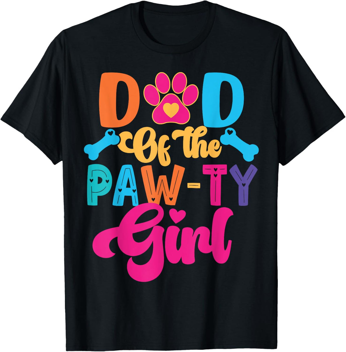 Dog Paw Dad of the Birthday Girl Family Matching Party Shirt 161