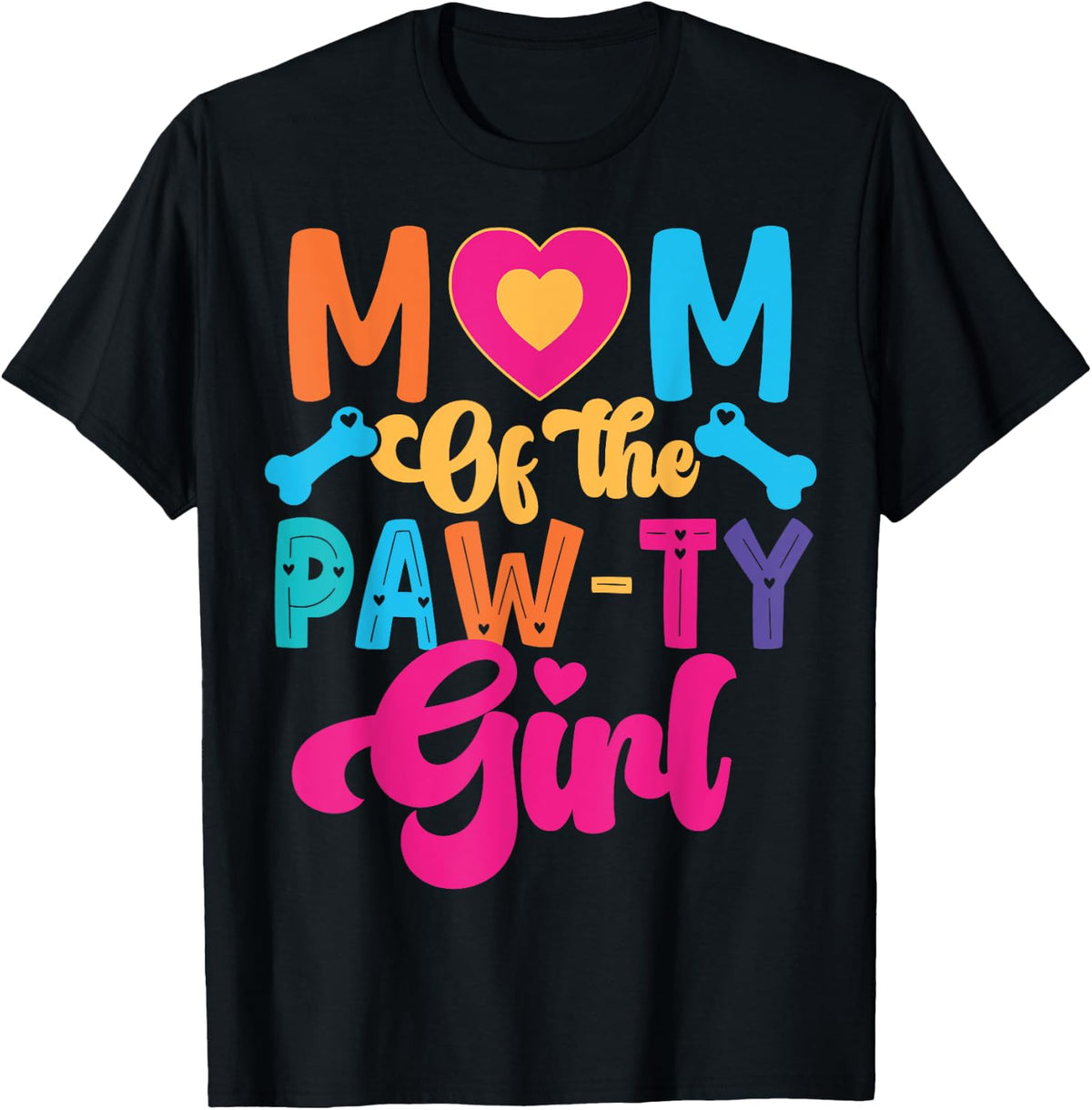 Dog Paw Mom of the Birthday Girl Family Matching Party Shirt 357