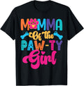 Dog Paw Mamma of the Birthday Girl Family Matching Party Shirt 242