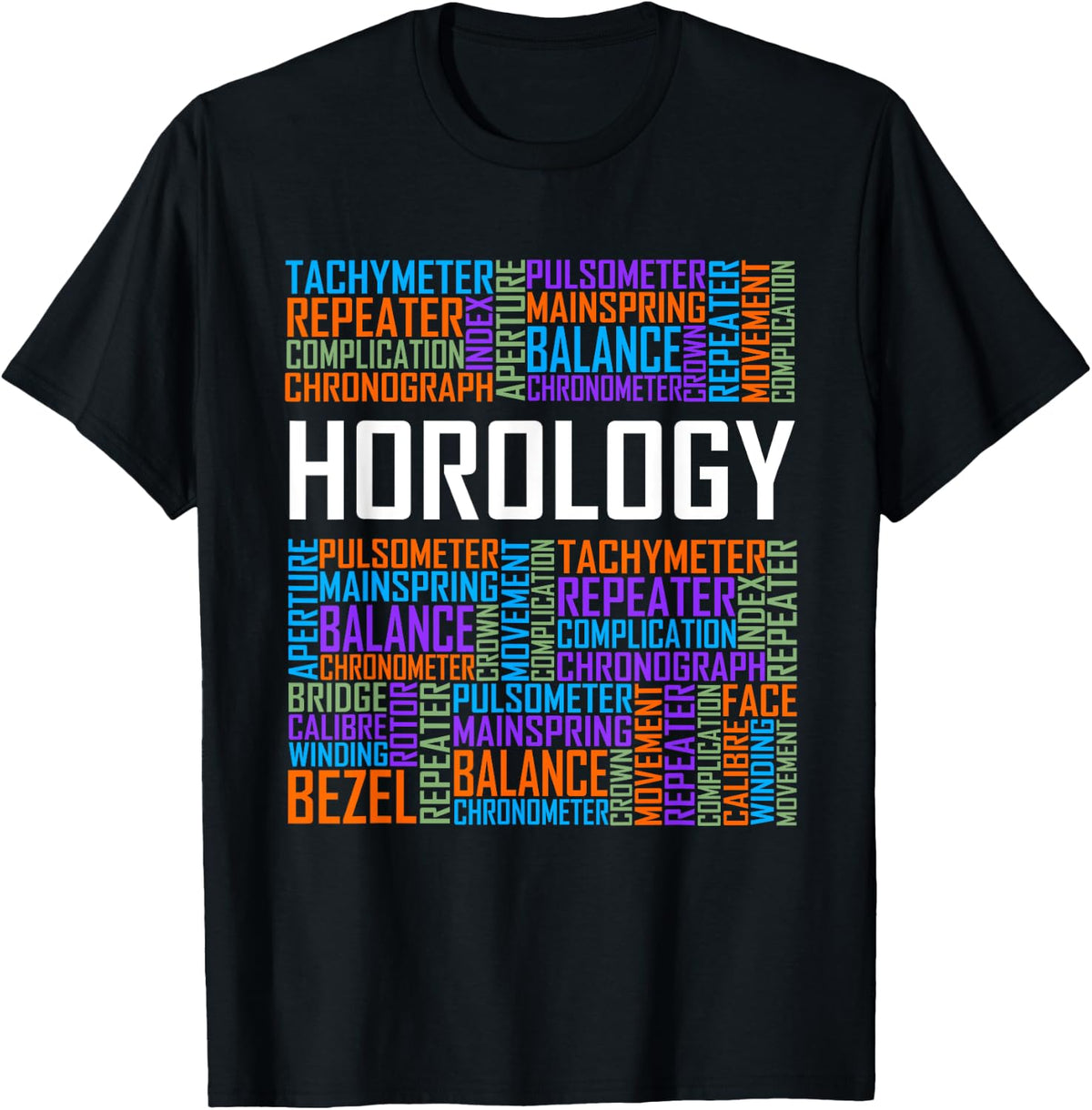 Watchmaker Horology Words Horologist Expert Clock Shirt 346
