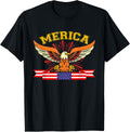 Liberty Merica Us Flag 4th Of July Proud American Bald Eagle Apparel Everyday Wear