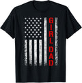 Girl Dad Daughter USA Flag Fathers Day Shirt 187