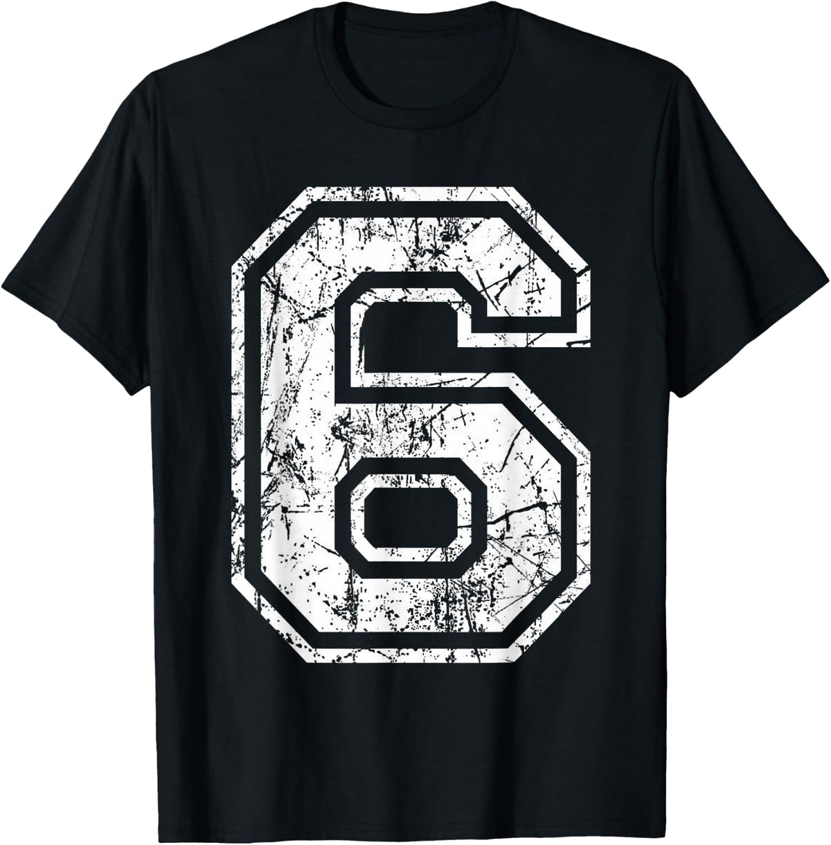 Sports Jersey Grunge Number 6 Fan Team Player Birthday 306