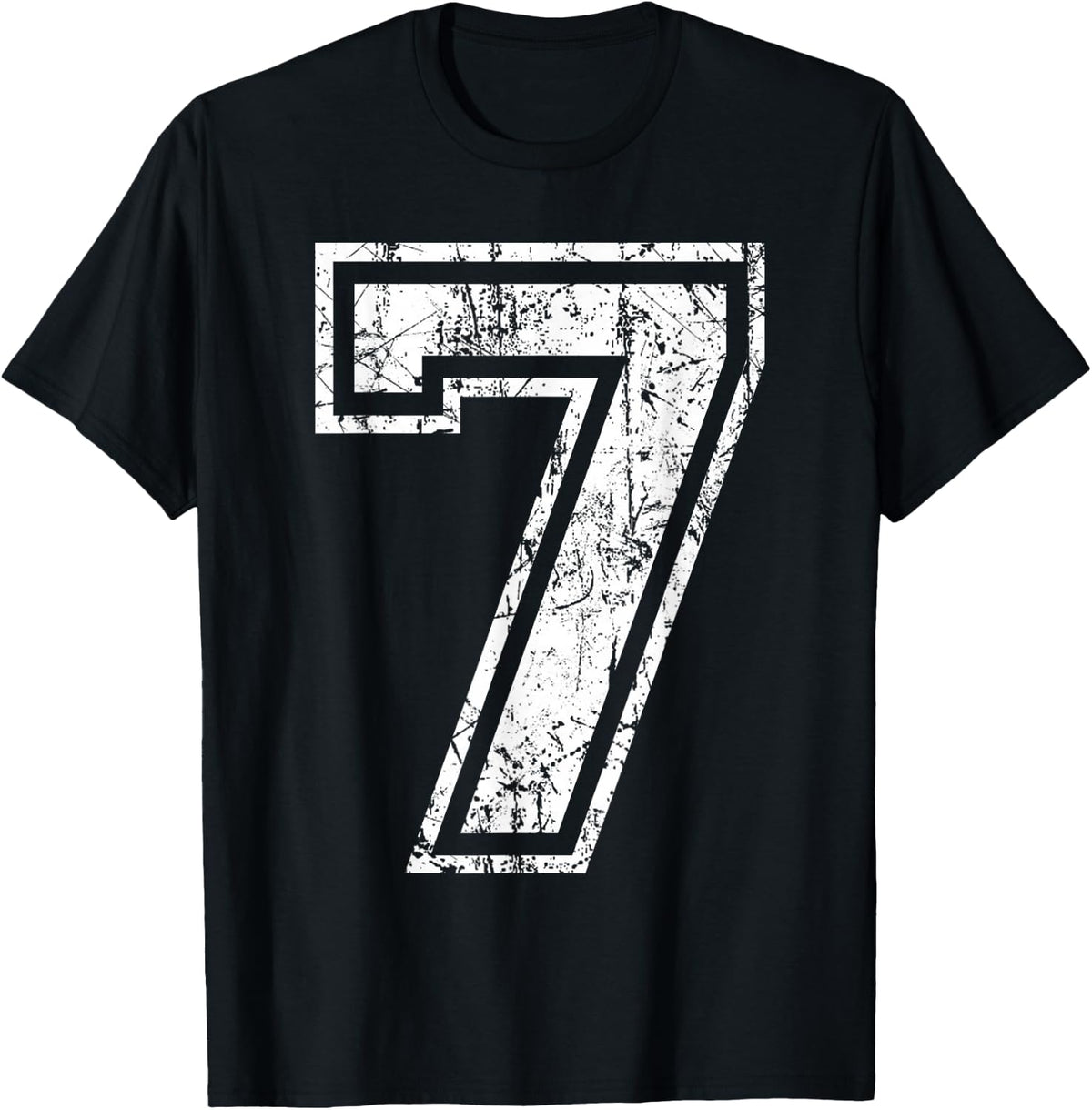 Sports Jersey Grunge Number 7 Fan Team Player Birthday 203