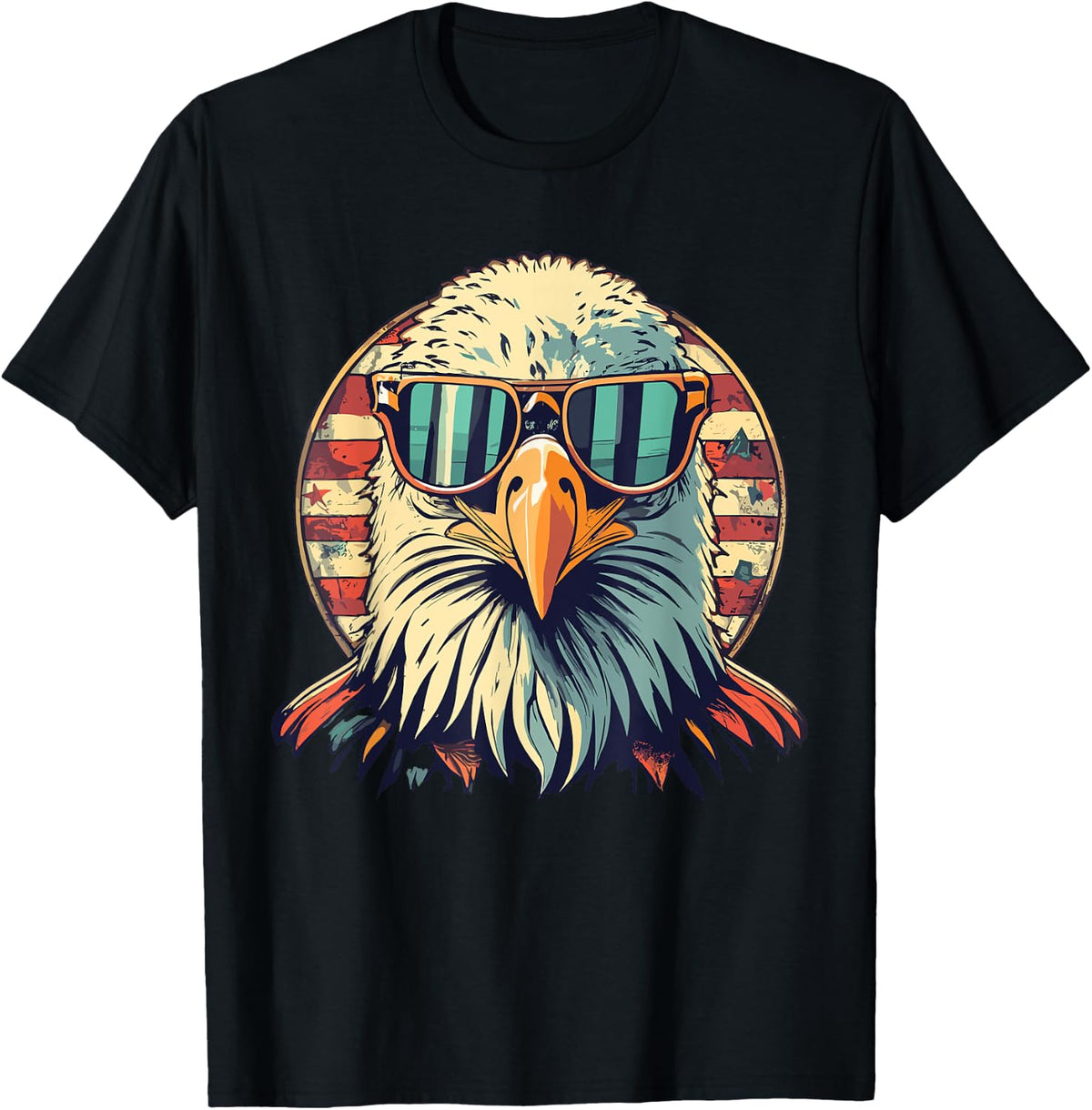 Vintage Eagle With Sunglasses Retro American Bald Apparel US Trend 2
