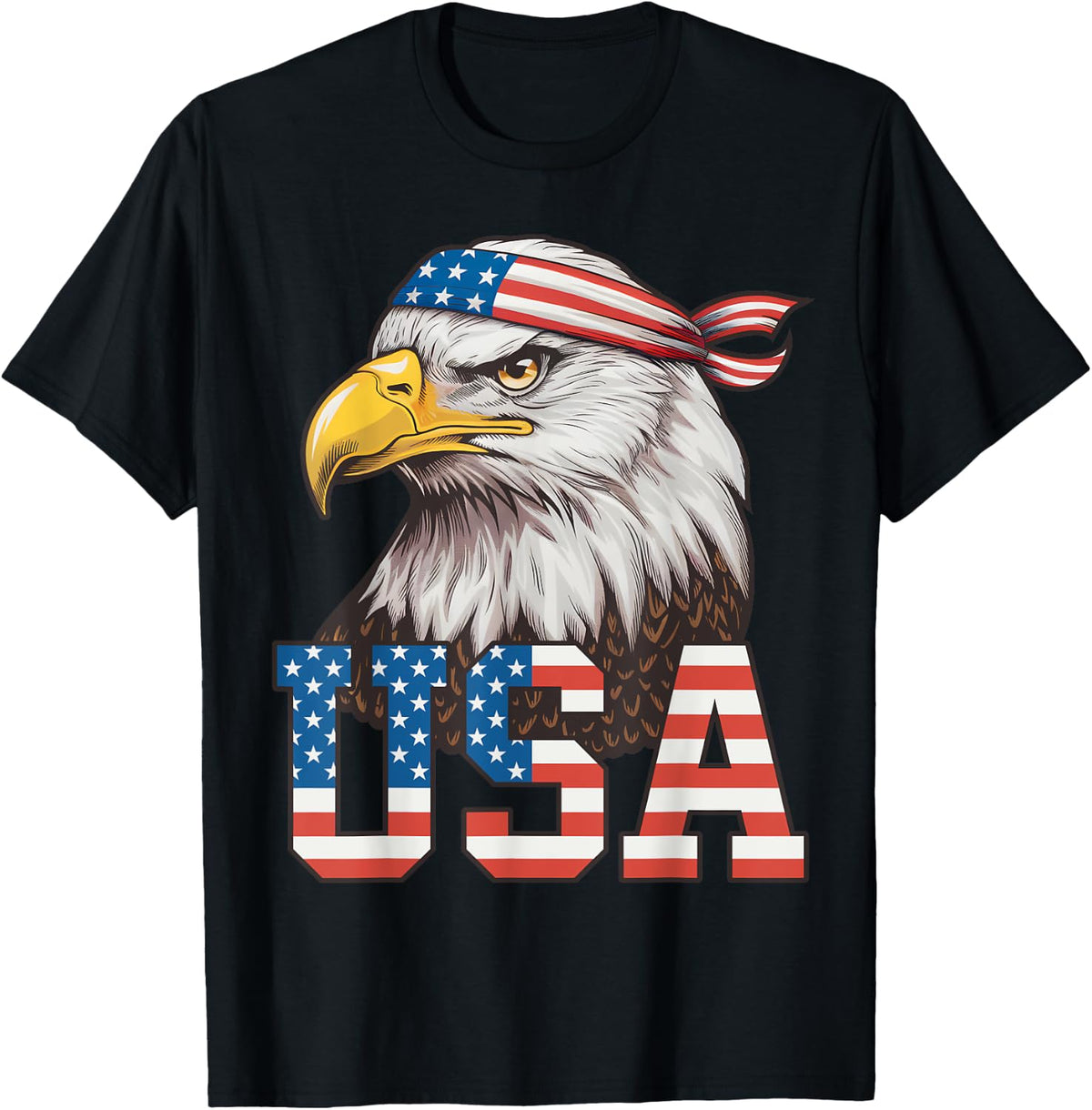Usa American Flag Men Women Kids Bald Eagle Patriotic Apparel Clean Design