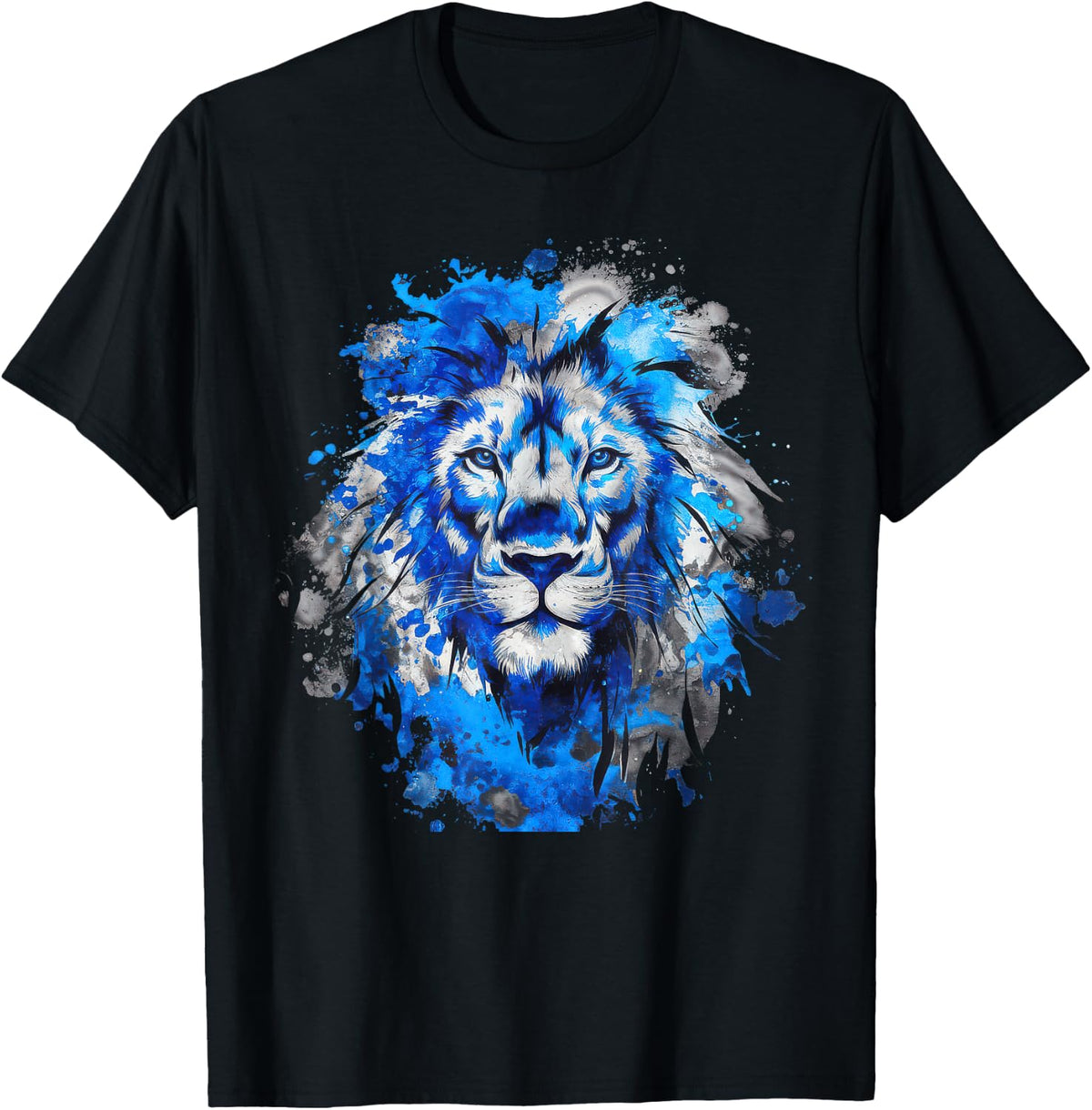 Womens Lions Tshirt Men Blue Animal School Sport Fan Lion Jersey 243