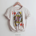 Queen of Hearts Oversized Feminist Vintage Playing Cards Graphic Unisex T-Shirt