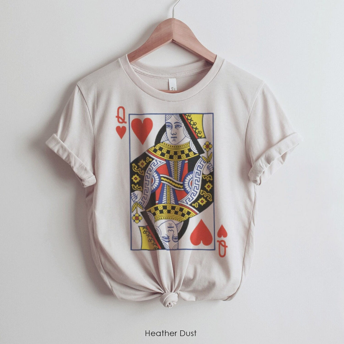 Queen of Hearts Oversized Feminist Vintage Playing Cards Graphic Unisex T-Shirt