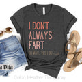 'Minimalist Fart' Funny Joke Tee - Neutral Colors Graphic Novelty Gift Shirt