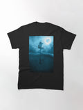 Fisherman Fishing on Floating Lighthouse Classic T-Shirt