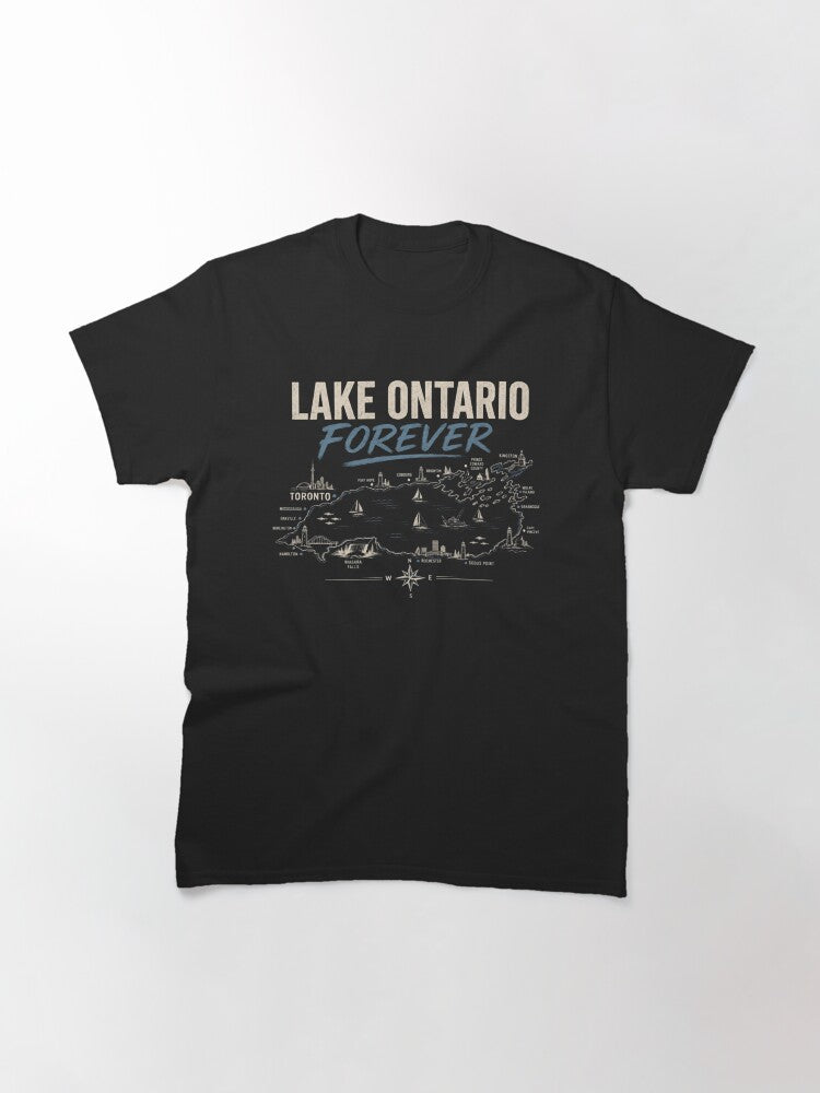 Lake Ontario Forever Great Lakes Travel Souvenir Canadian American Lakeside Classic T-Shirt