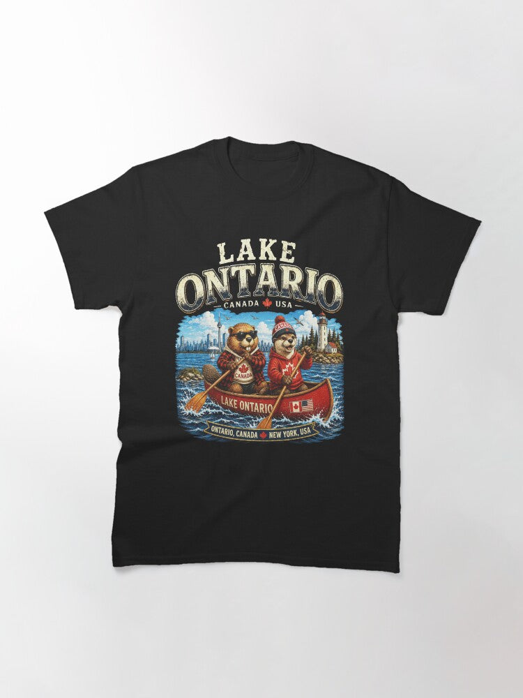 Copy of Lake Ontario - the Great Lakes Loon, Forever Beaver Otter Animals Anti America Classic T-Shirt