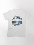 Vintage Lake Ontario Great Lakes Sunset, Retro Canada Travel Souvenir, Est 1615 Classic T-Shirt