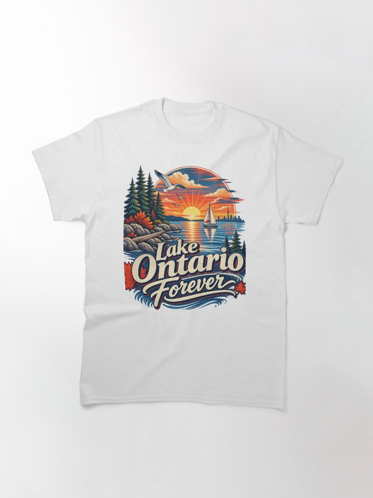 Lake Ontario Forever Vintage Retro Canada Sunset Design Classic T-Shirt