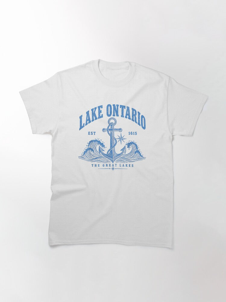 Retro Anchor Souvenir Lake Ontario 2026 Classic T-Shirt