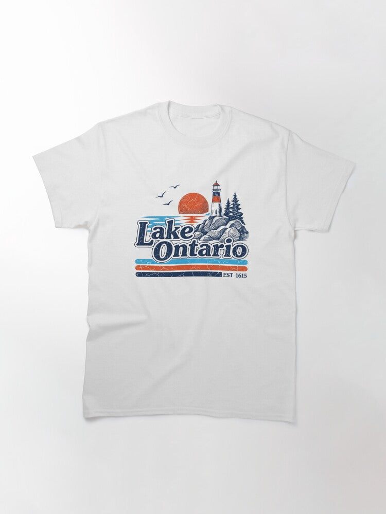 Retro Lake Ontario Vintage Men Women Classic T-Shirt